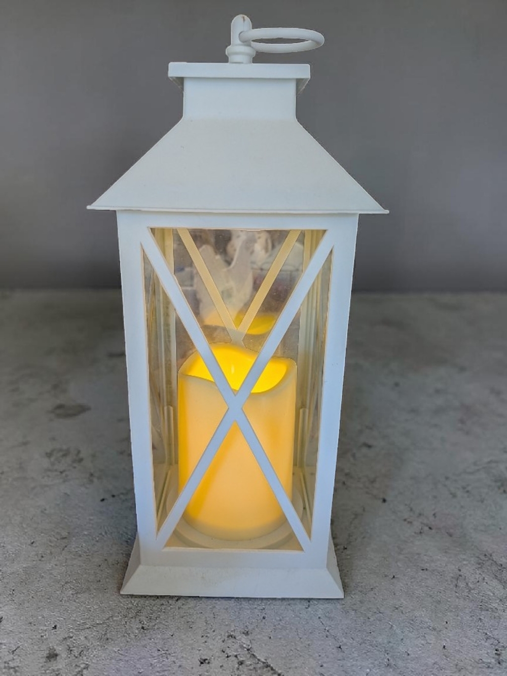 5 White Decorative Lantern with LED Candle - Unbranded. Only Used Once... - Picture 8 of 8